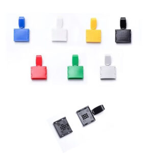 100 ganchos plásticos para cinta 20mm.
